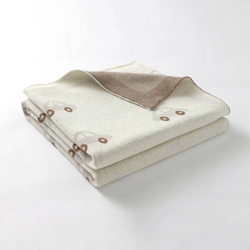 Baby Blankets Knitted Newborn Boys Girls Cotton Stroller Sofa Bassinet Swaddle Sleep Cover Breathable Toddler Infant Throw Quilt