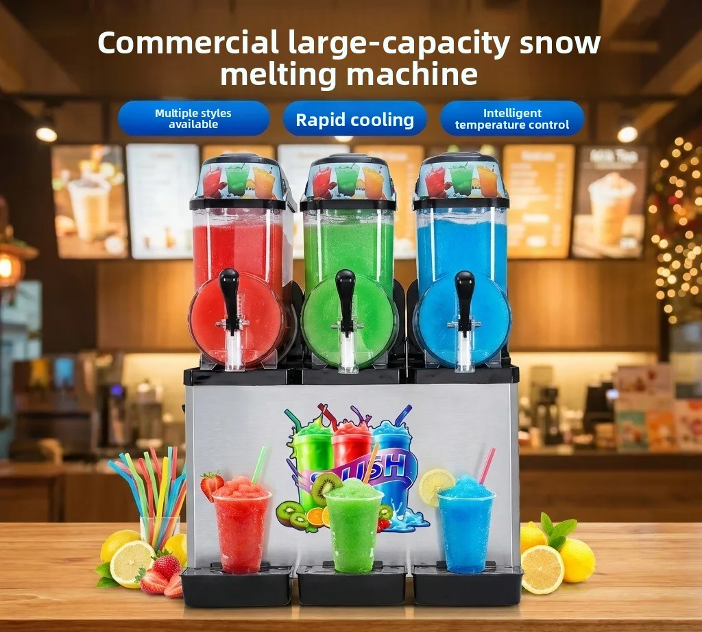 CX commercial large-capacity snow melting machine, fully automatic single and double three-cylinder slush machine