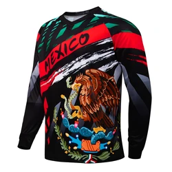 2025 New MEXICO Downhill Jersey Men's Outdoor Sweat shirt Mountain Bike Long Sleeve Riding Off-Road Motorcycle Quick Dry Jersey