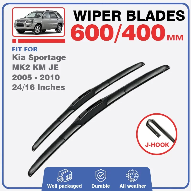 For Kia Sportage MK2 KM JE 2005 - 2010 Front Wiper Blades Accessories Windshield Brushes Windscreen Window 2006 2007 2008 2009