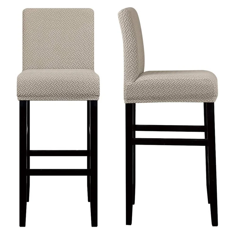 HOT Reusable Pub Counter Stool Chair Covers Slipcover Stretch Removable Washable Dining Room Chair Covers for Kitchen Gray B