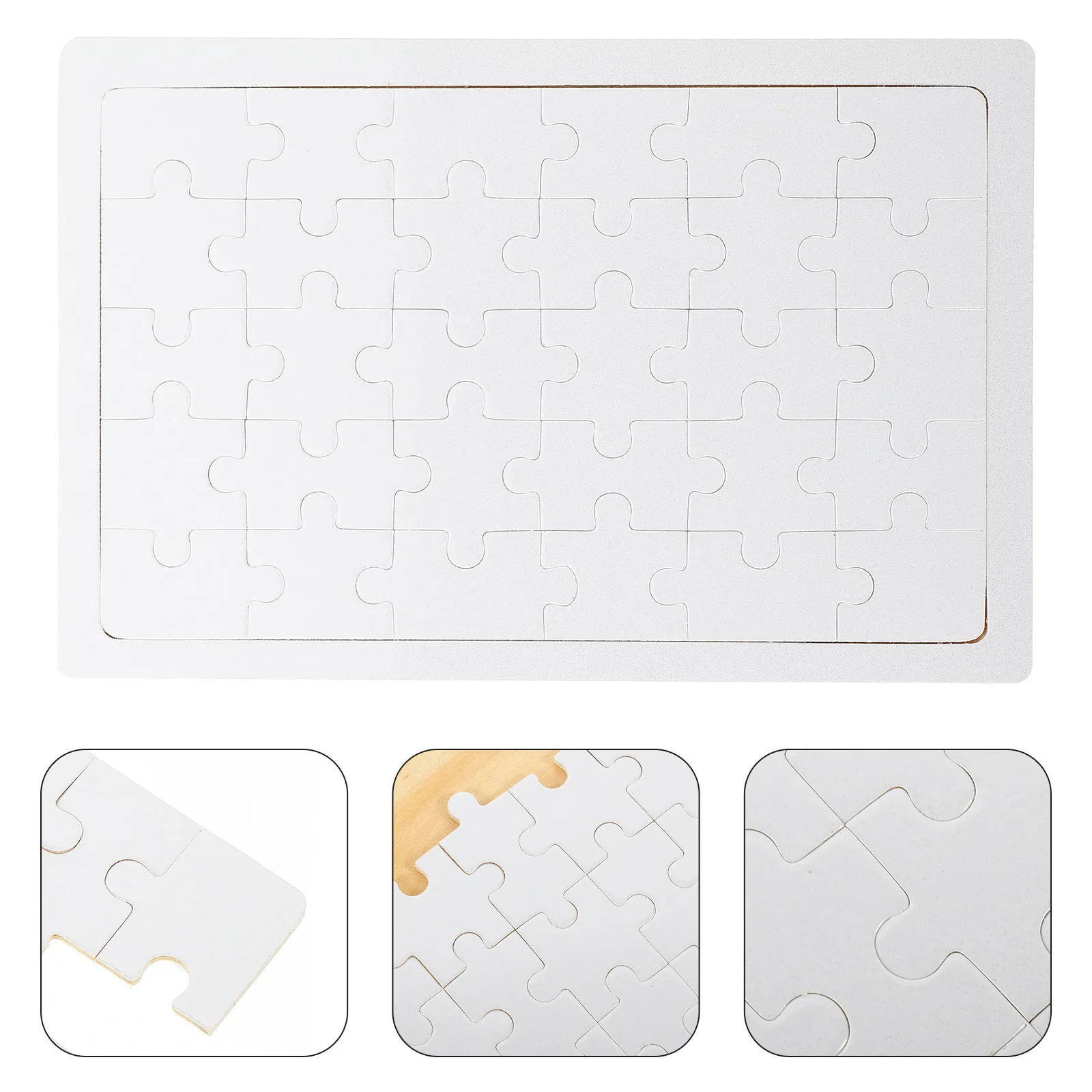 Rompecabezas de transferencia de calor DIY de madera A4, piezas en blanco, rompecabezas de transferencia de calor para niños, juegos de fiesta, regalos de reuniones familiares