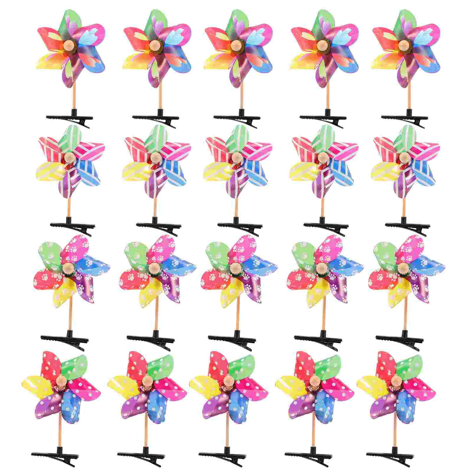 

24 Pcs Windmill Hairpin Fancy Barrettes Mini Pinwheel Clip Clips with Hairclip Small Baby
