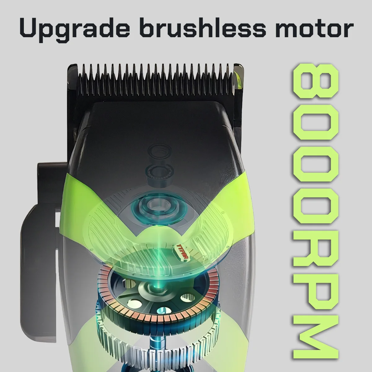 

Профессиональная машинка для стрижки волос BRDClipper M10C с бесщеточным двигателем 8000 об/мин, аккумулятором 4500 мАч, DLC-керамическим лезвием и 5-ступенчатой регулировкой скорости для мужчин