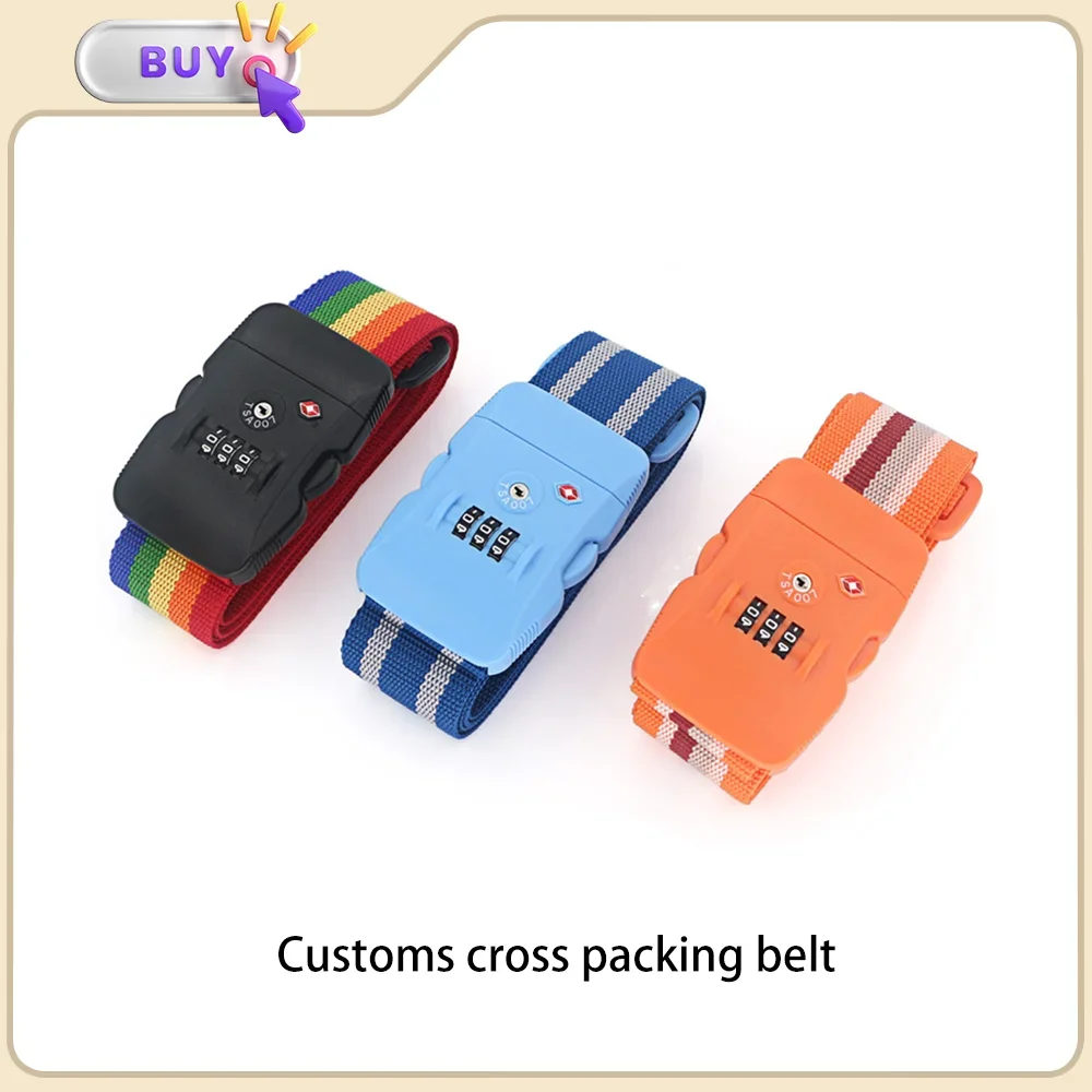 

TSA Password Customs Lock Luggage Cross Belt Adjustable Travel Suitcase Band Luggage Suitcase Rope 2M Straps Travel Accessories