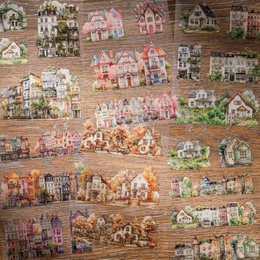 ملصقات المجلات سلسلة باريس سجل القصاصات ملصق المنازل غير المرغوب فيه مجلة لوازم قبل قطع الجمالية سكرابوكينغ للبالغين ديكور #4