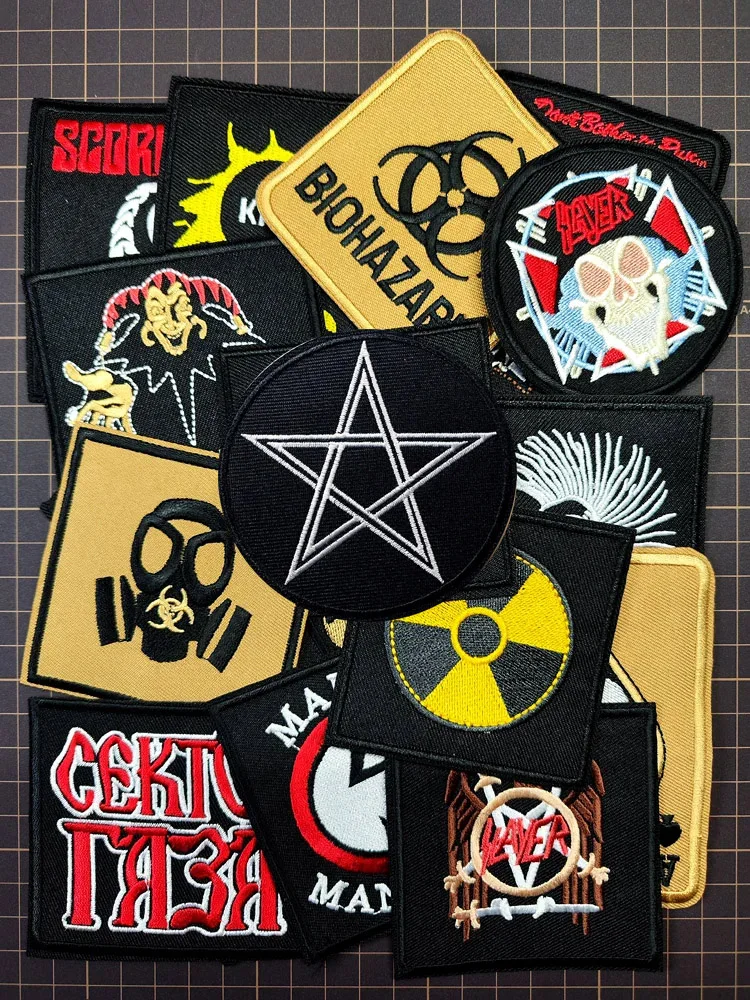 ROCK MUSIC Patch For Clothing Iron On Embroidered Sewing Applique Fabric Badge Apparel Accessories Band