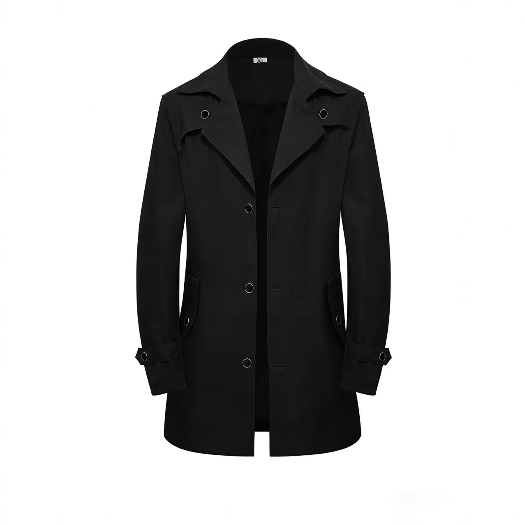 

Мужской классический элегантный однобортный тренч на весну-осень 2026: для офиса, отдыха и повседневной носки