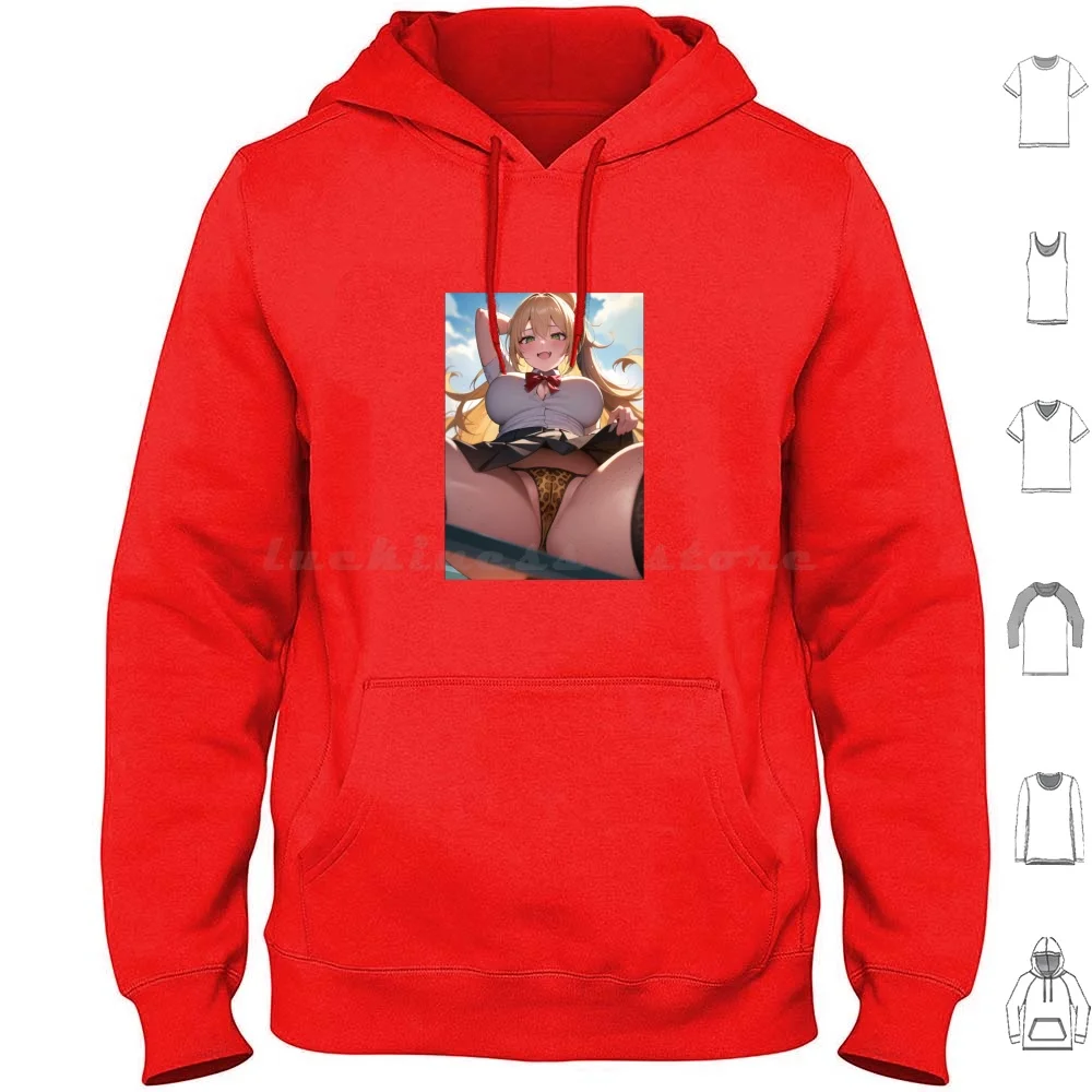 Nikke Rupee Hoodie cotton Long Sleeve Nikke Rupee Goddess Of Anime Gaming Game Waifu Legs Thighs Underwear Thong Lips Thigh