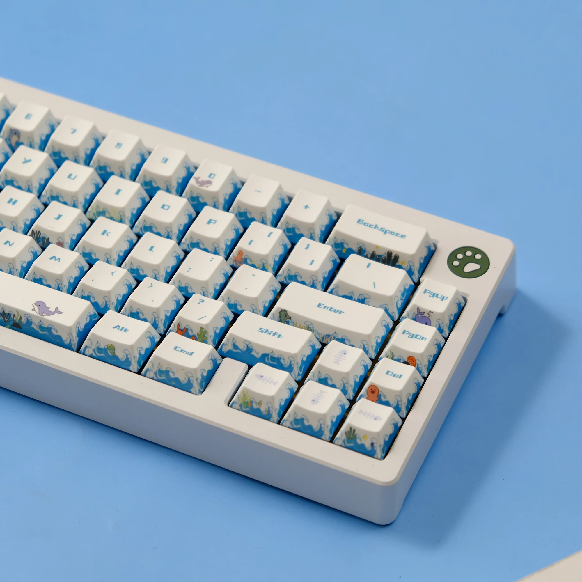 Thème de fête en haute mer, 143 touches par Sublimation, PBT, nouveauté, capuchons de touches personnalisés pour clavier mécanique MX 61/64/75/87/98/104/108