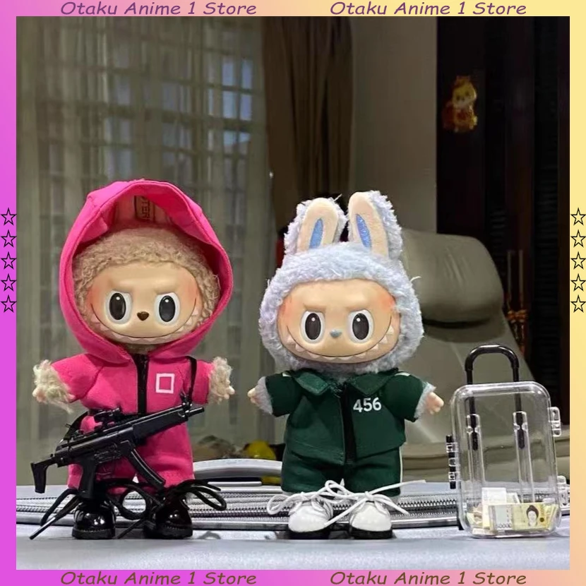 ชุดตุ๊กตาลาบูบูสุดฮิต ชุดเกมอาหารทะเลสุดฮา ชุดลำลองสำหรับตุ๊กตาขนาดเล็ก อุปกรณ์เสริมสำหรับตุ๊กตา