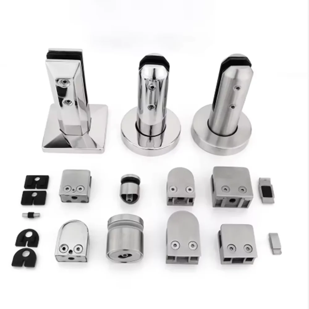 Custom Stainless Steel Baluster Stair Handrail Hardware Durable and Sturdy Stainless Steel Balcony Glass Railing Fittings