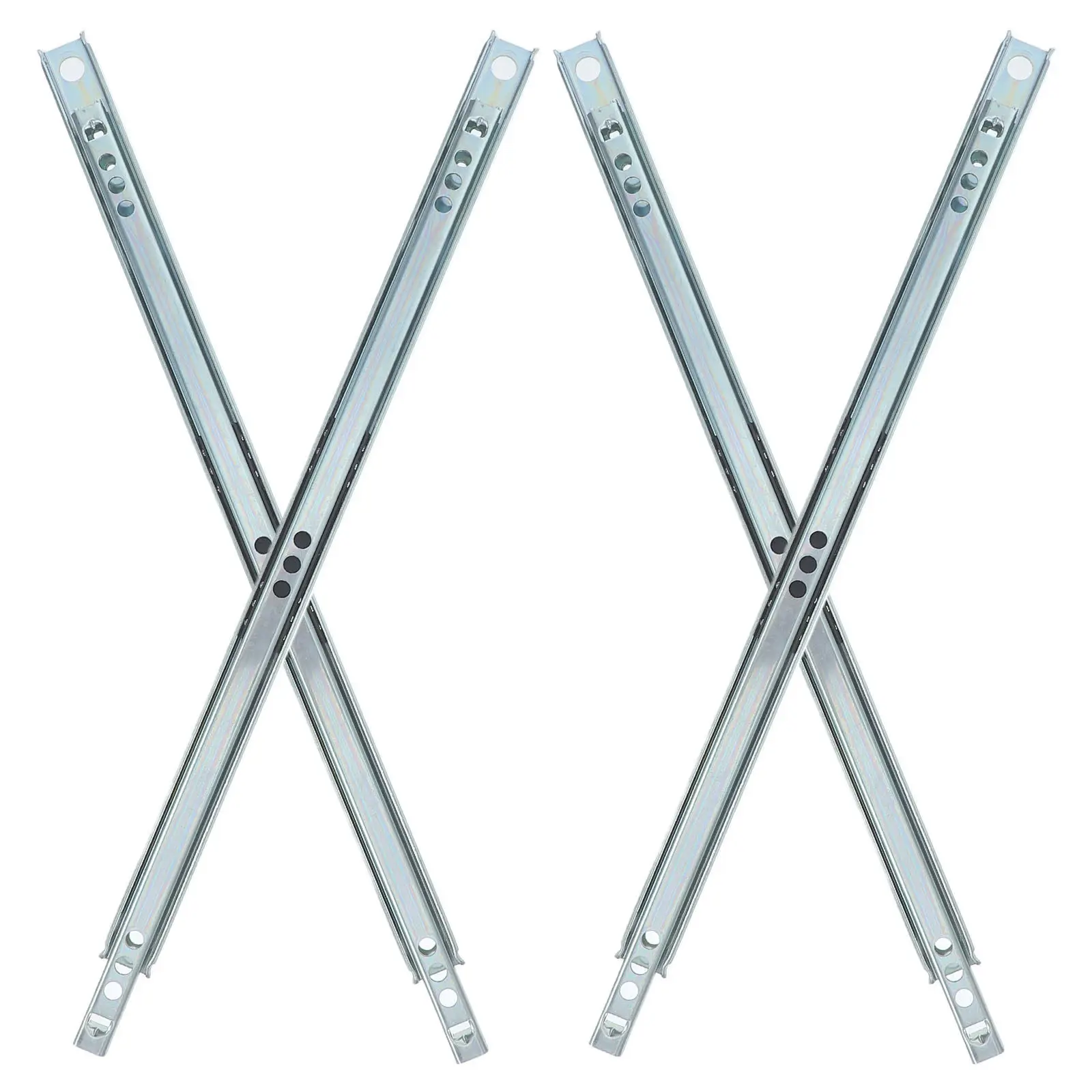 4Pcs Drawer Slides Two-Way Extension Mini Ball Bearing Cold Rolled Steel Side Mount Smooth Quiet Cabinet Slide Rails Replacement