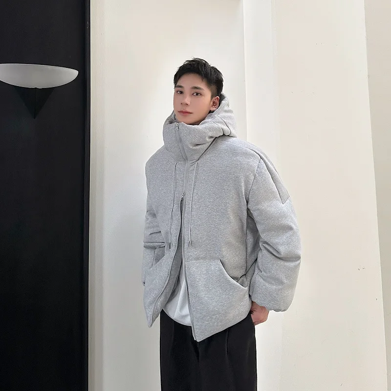 

Зимняя мужская пуховая куртка с капюшоном, повседневная, теплая, модная, свободного кроя, молодежная, белая, из натурального пуха, верхняя одежда