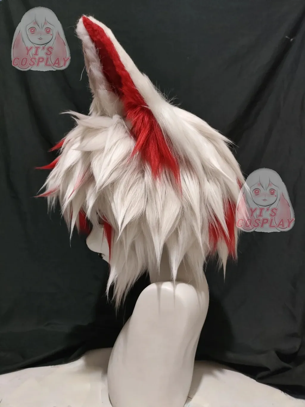 맞춤형 수제 맞춤형 Fursuit 머리 모피 Kigurumi 머리 Yis Cosplay Kemono 헤드셋 Beast 맞춤형 Fursuit Kemono Head