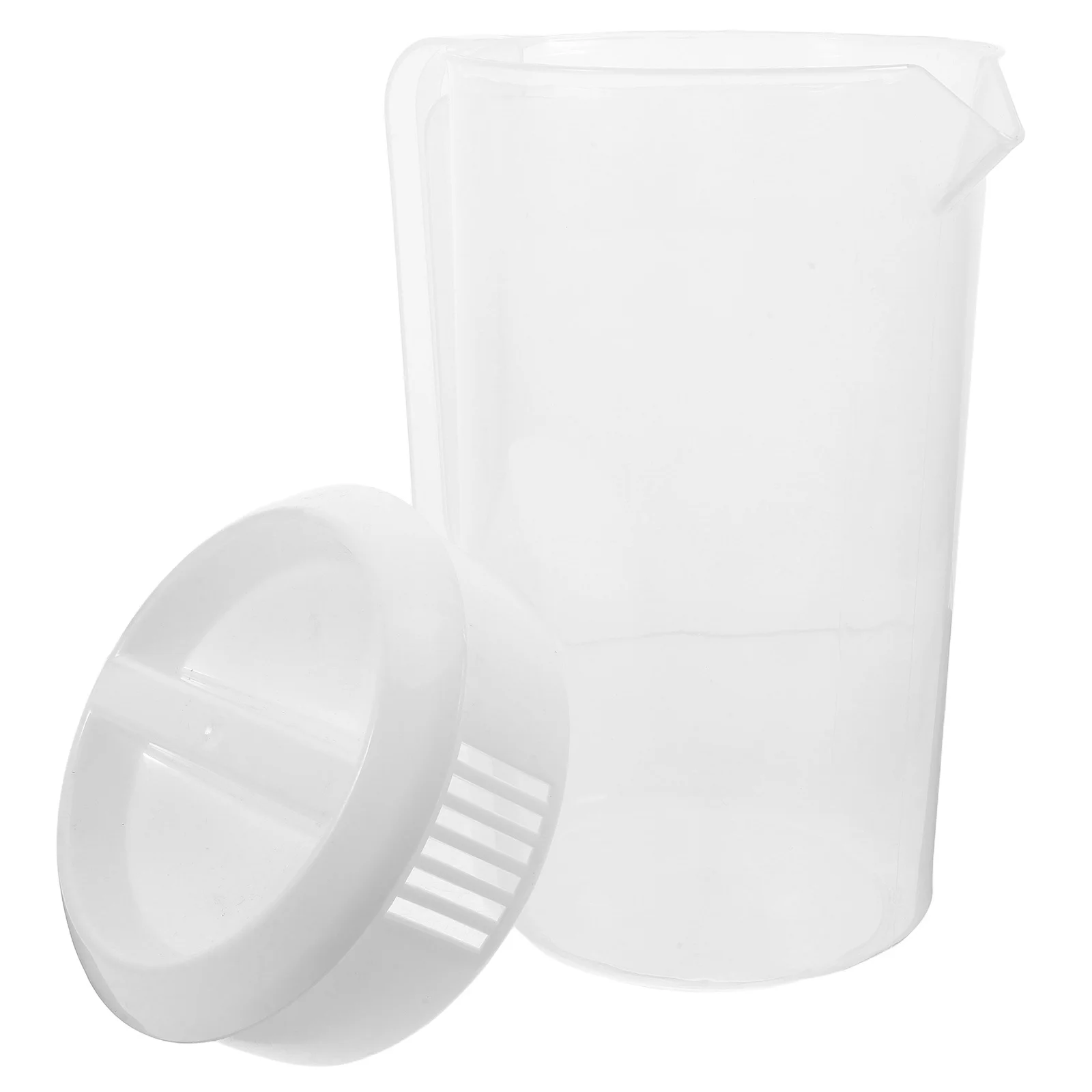 

Plastic Cold Water Pitcher 2500Ml Heat Resistant Measuring Kettle Lid Beverage Storage Container Juice Jug for Home Party