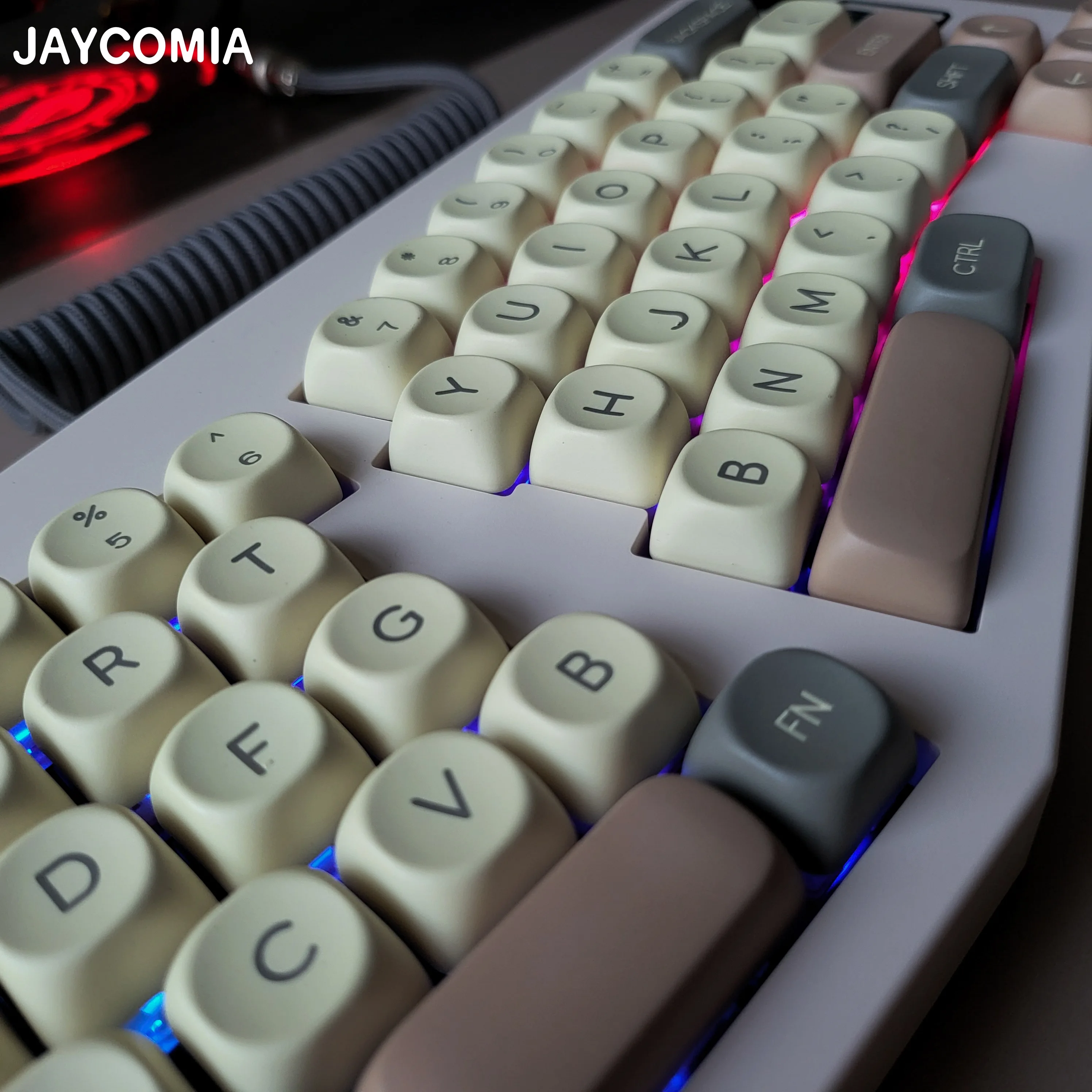 Imagem -03 - Morandi Keycaps For Mechanical Keyboard 5-sided Dye Sub Moa Profile es de kr fr Abnt2 Brasil Iso Layout 7u Alice