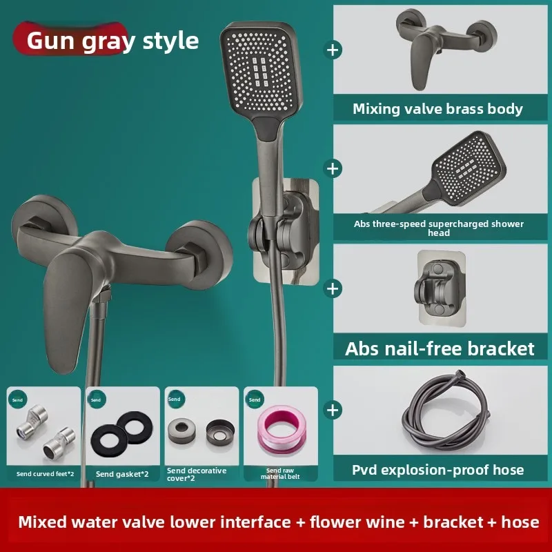 All Copper Thermostatic Shower System Home Bathroom  Shower Head Sets Home Bathroom Collection Copper Shower Set Cold Hot Shower