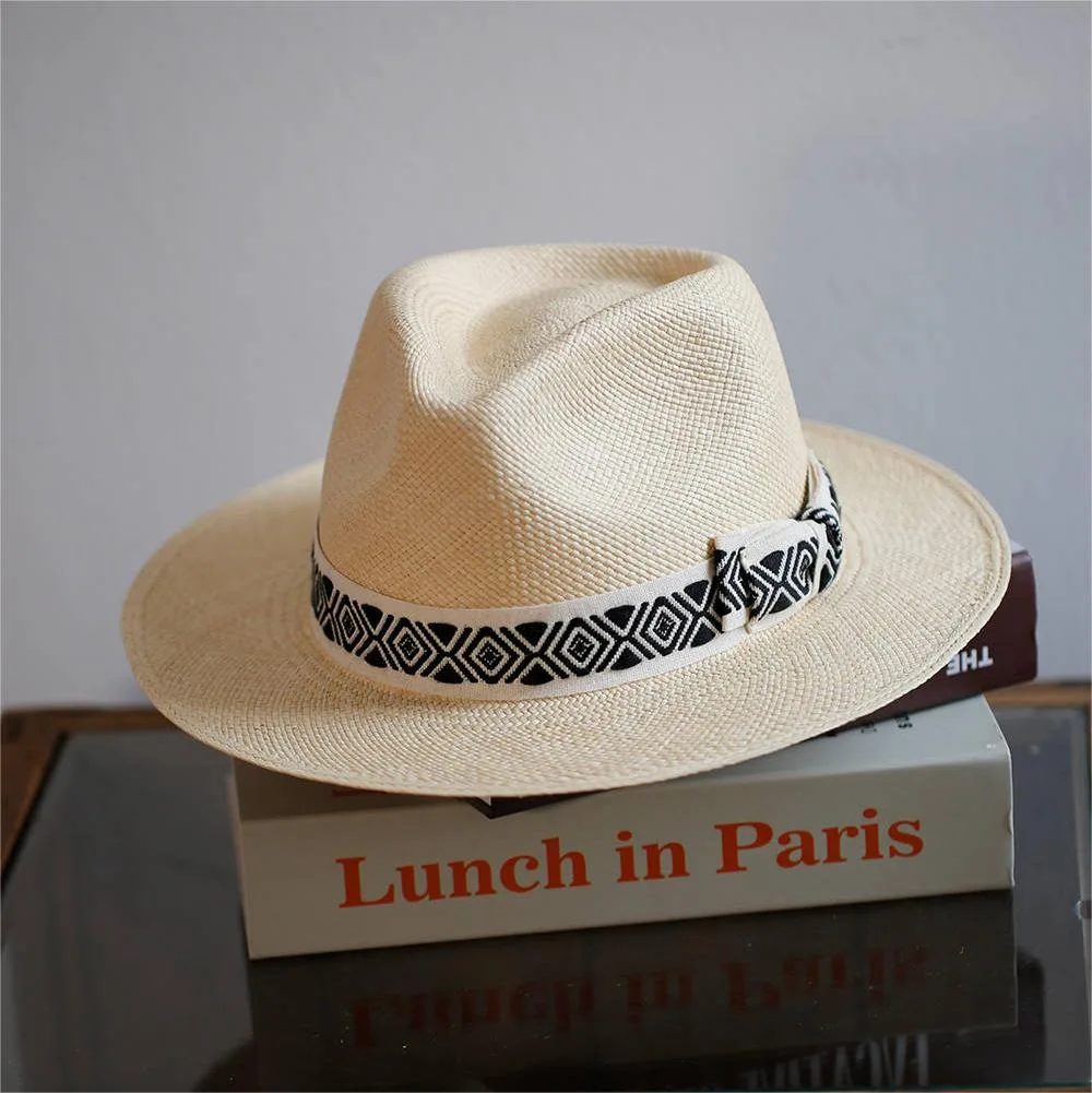 

Fine Papyrus Hand-knitted Hat New Hand-knitted Fine Papyrus Fedora Hat Men's Hat