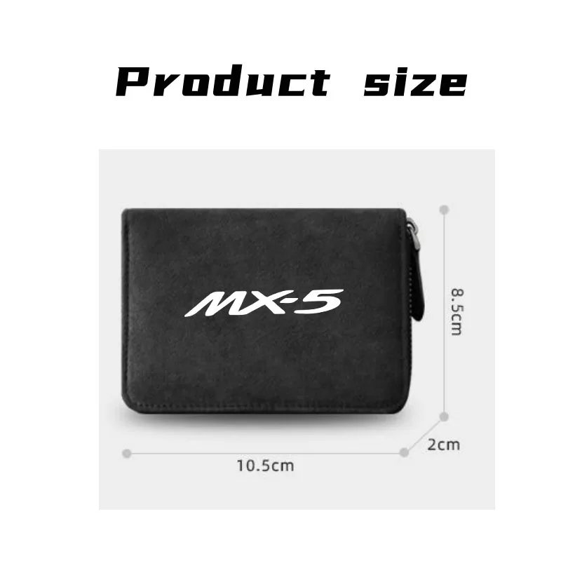 Car Cards Holders Business Bank Credit Bus ID Card Holder Cover Coin Pouch Wallets Bag for Mazda MX5 MX 5 ND NB NC NA Miata