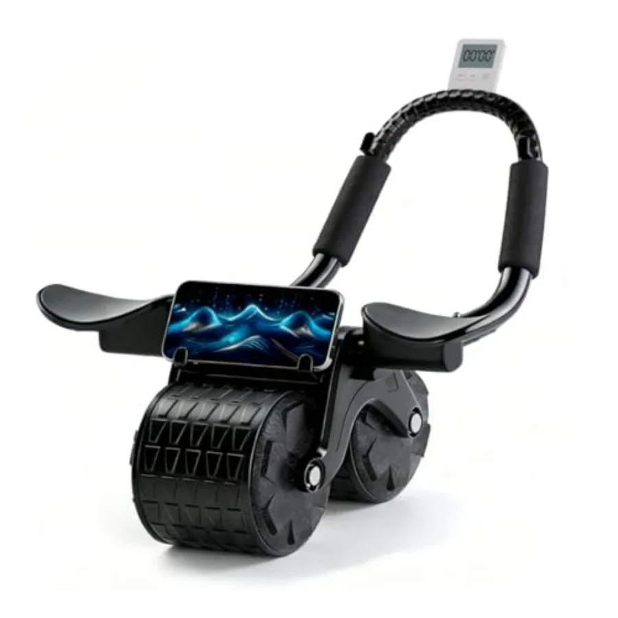 

Новое колесо для пресса 2026 с таймером, ковриком для коленей, автоматическим отскоком и поддержкой для локтей – тренажер для тренировки мышц пресса