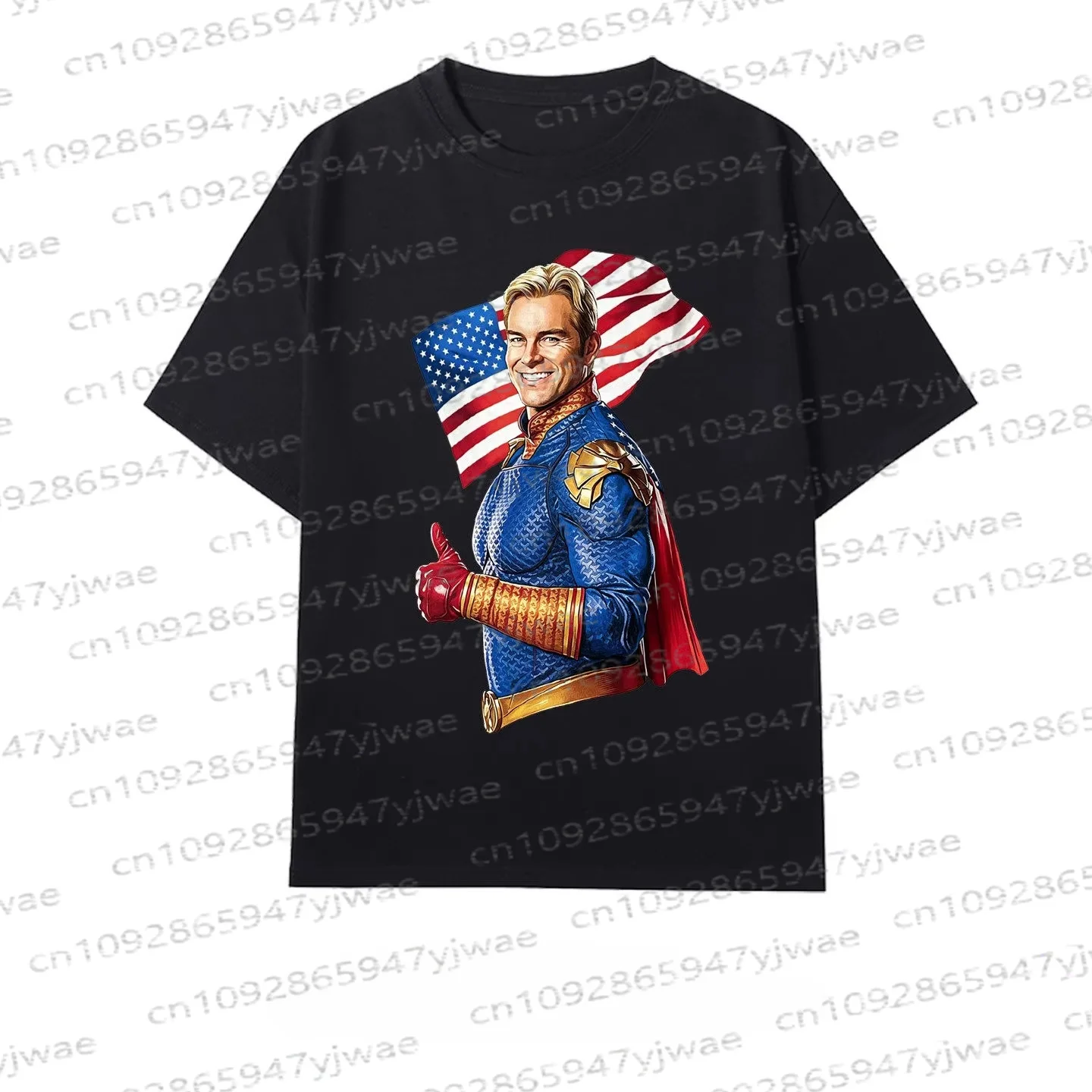 American TV The Boys Homelander Grafik-Baumwoll-T-Shirt, Sommer-Streetwear, Y2k, kurzärmelig, modisch, lässig, Vintage, Eltern-Kind-T-Shirt – Detail 13