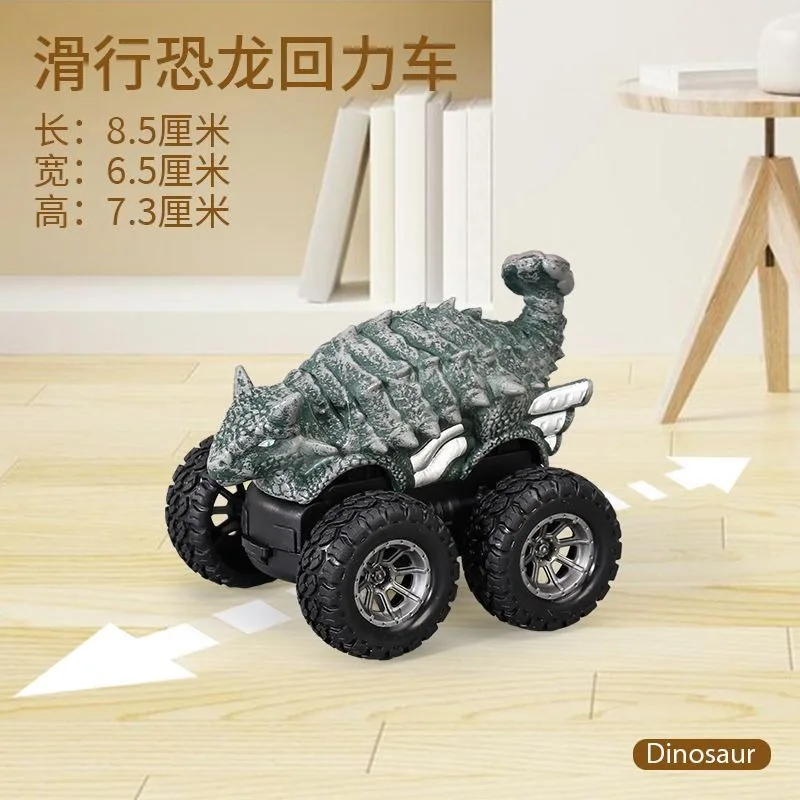 Dinosaurier-Spielzeug zum Zurückziehen, Mini-Monster-LKW-Auto-Spielzeug-Set für Kinder, Kleinkinder, Jungen und Mädchen, Geschenke