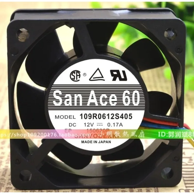 

Новый охлаждающий вентилятор SANYO San Ace 60 109R0612S405 12 В 0,17 А 6 см 6025 компьютерный вентилятор 60*60*25 мм