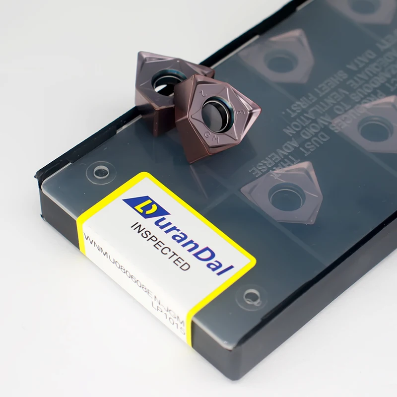 WNMU080608 لوحات كربيد سداسية على الوجهين 90 °   قاطعة طحن سريعة التغذية بزاوية قائمة