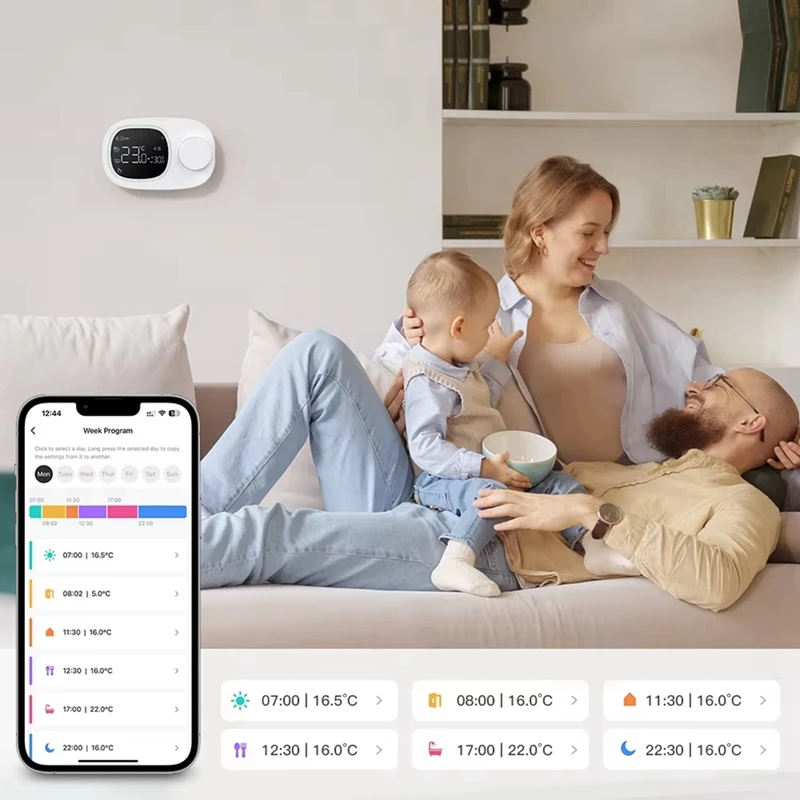 Tuya Wifi หม้อต้มแก๊ส Thermostat เครื่องทําความร้อน/ความเย็นหม้อต้มแก๊สน้ําอุณหภูมิ Low Power สําหรับ Alexa Google Home