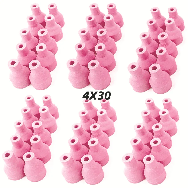 60pcs Welding Nozzle Argon Arc Welding Porcelain Mouth QQ150 Welding Gun Porcelain Mouth Ceramic Gun Nozzle