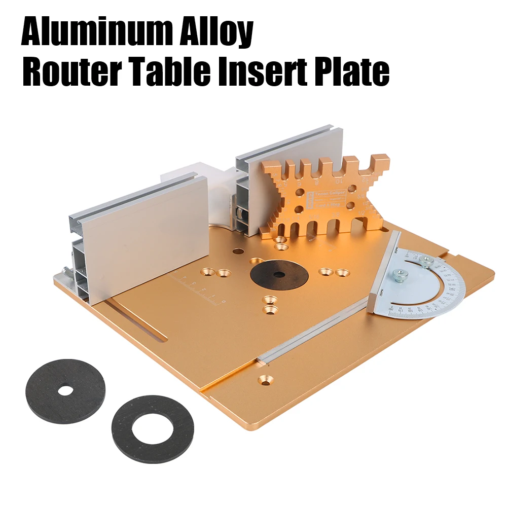 

Carpentry Tools Router Table Insert Plate For Woodworking Benches Trimmer Miter Gauge Guide Aluminum Alloy Engraving Machine