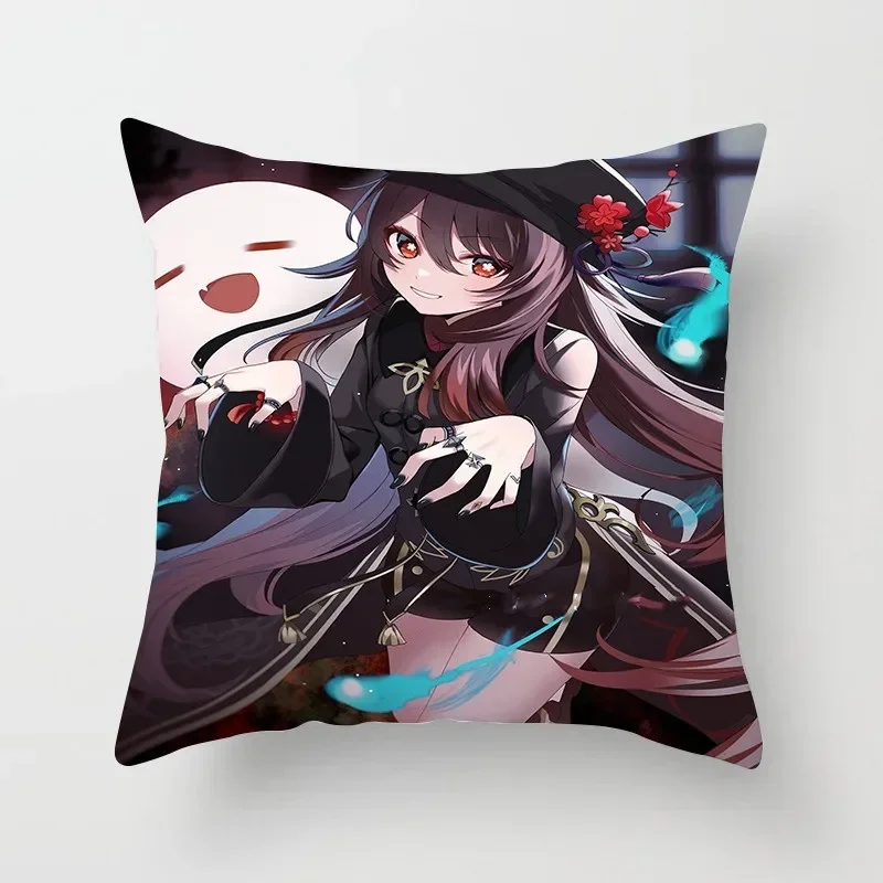 

Genshin Impact Kaeya Tiddies Pillow Cases Anime Cushion Cover Living Room Decorative cases Sofa Bed Hug Home Decor