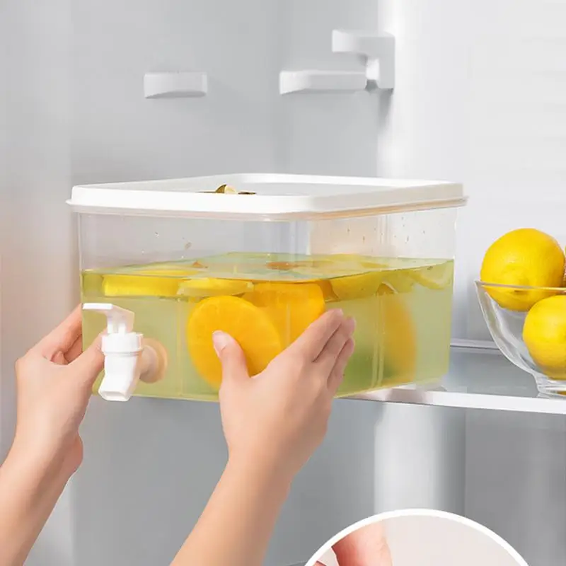 

Диспенсер для напитков, диспенсер для воды для холодильника с горлышком и фильтром, семейный с крышкой, холодильник, чайник для холодильника