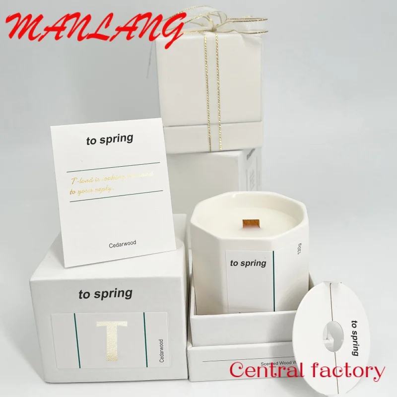 CustomCustom Luxury Folding Printing Gold Foil Stamping Logo Matt Lamination Scented Jar Gift Packaging Box For Candle