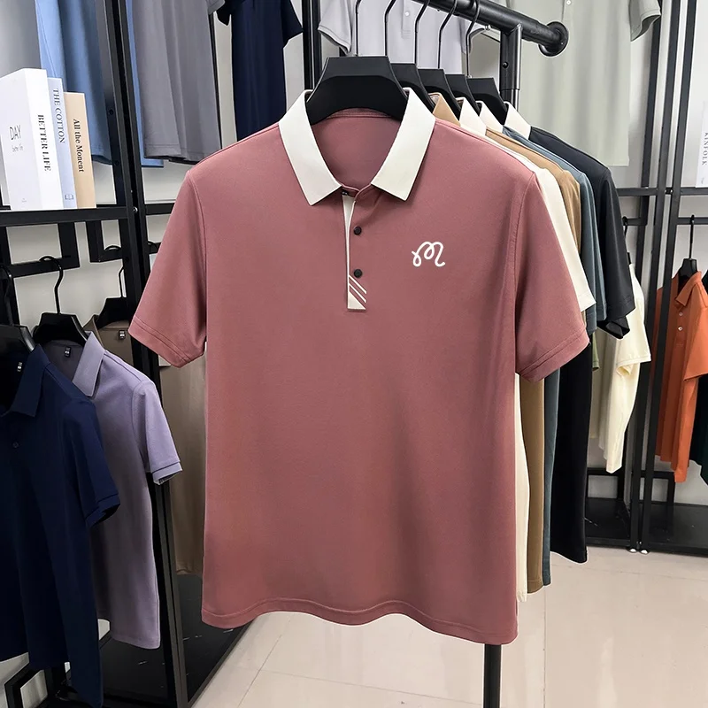 Leichter Luxus, exquisites Herren-Original-Print-Poloshirt, cooles Sommer-Revers-Kurzarm-T-Shirt, hochwertige Herrenbekleidung für den Alltag. – Detail 17
