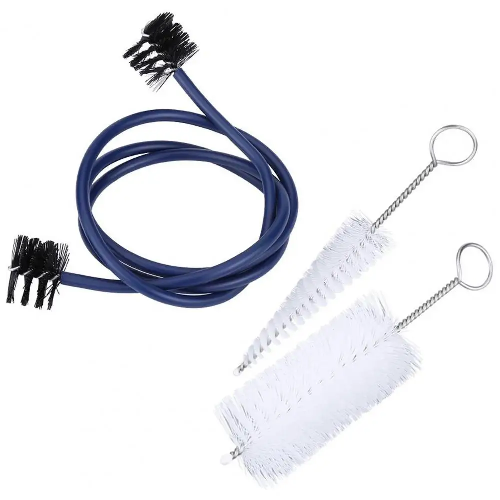 Trumpet Cleaning Combo Cornet Valve Brush Kit Trumpet Flexible Brush Cleaning Rod Cornet Valve Casing Brush Maintenance Tools