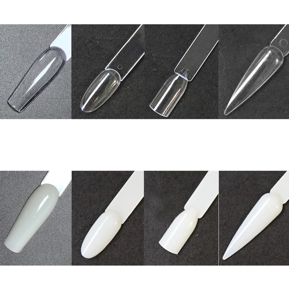 Palitos para exhibición de uñas, puntas de uñas de muestra, práctica de esmalte en gel, tablero de colores naturales 4
