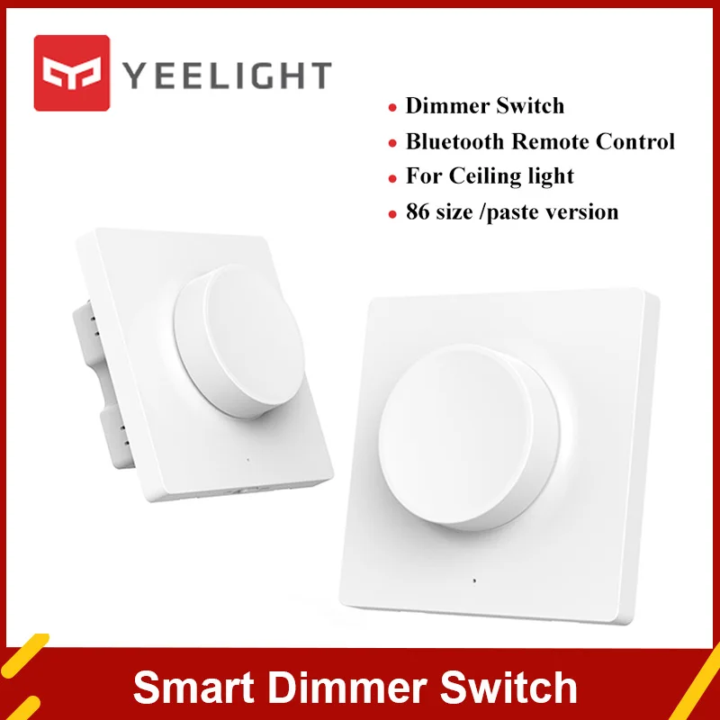 Original Yeelight Smart Dimmable Wall Switch / Wireless Switch For Yeelight Ceiling Light Pendant Lamp Remote Control Dimmer