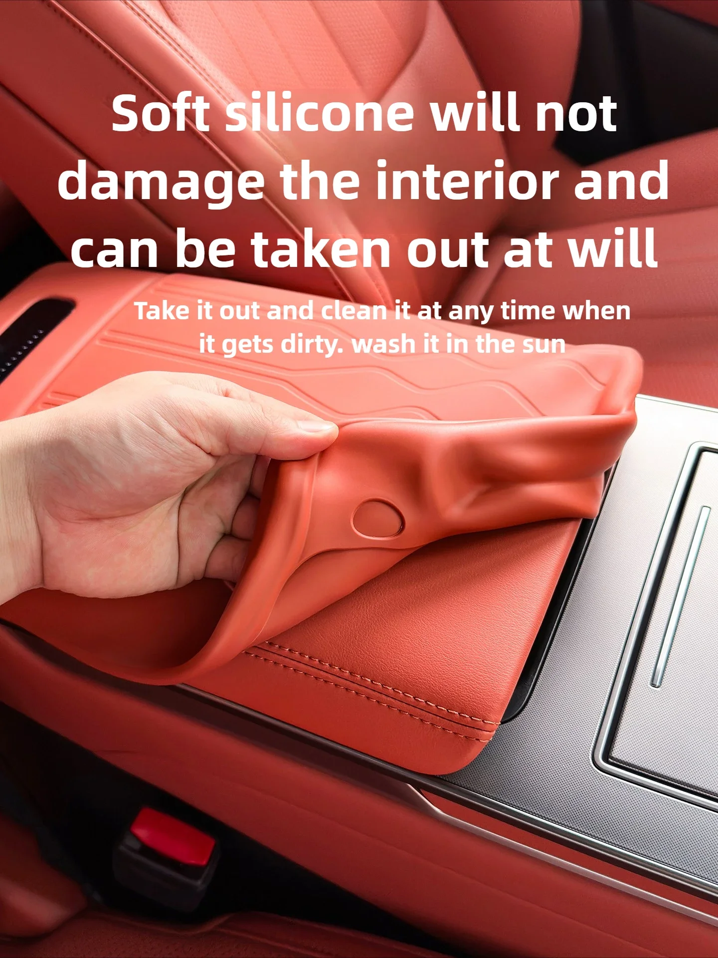 Applicable to BYD Tang L central control armrest box silicone protective case is suitable for refrigerator models 3