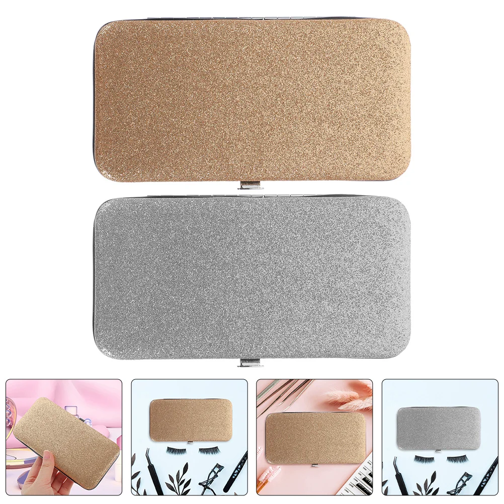 2Pcs Tweezer Case Lash Extension Organizer Multi-Used Storage Box Protective Holder for Makeup Artist Eyelash Tools