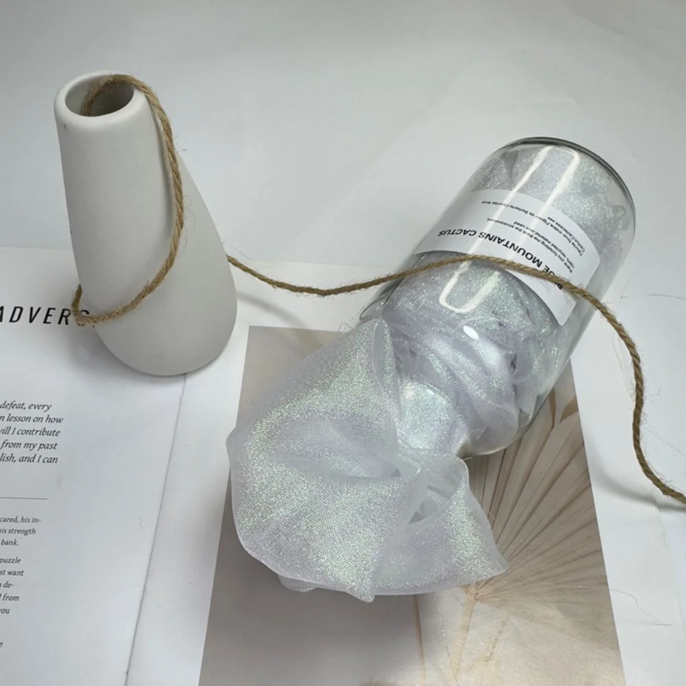 

Креативная красочная лазерная ткань из органзы 100*150 см, градиентная цветная ткань, шелковый материал «сделай сам», дизайнер одежды