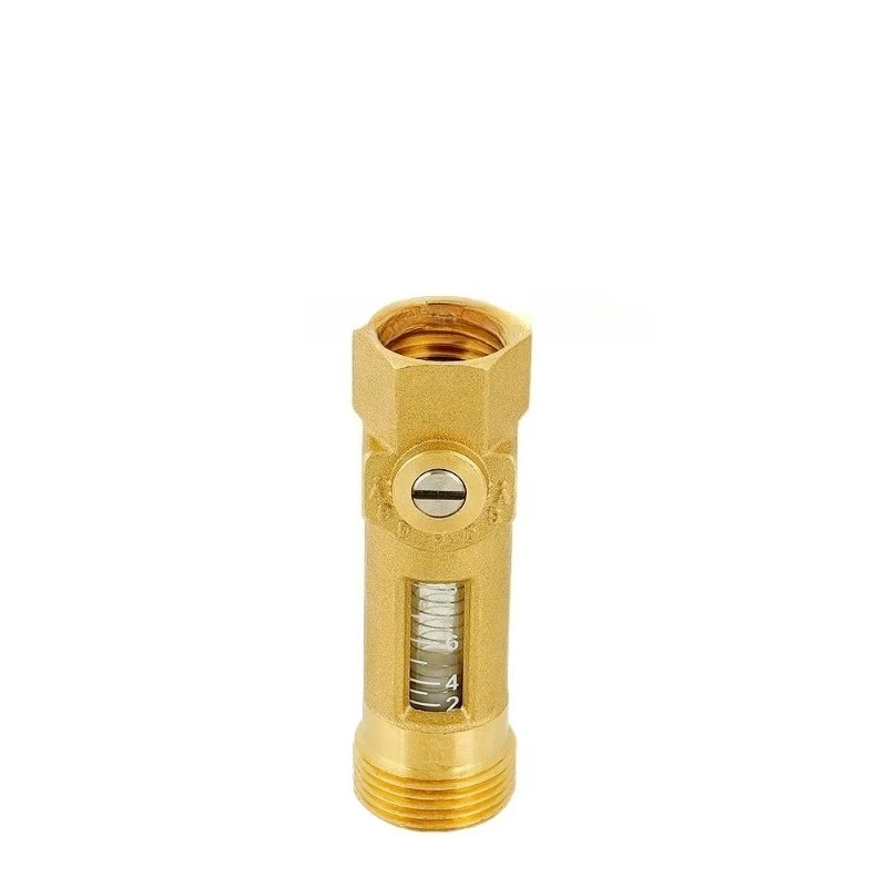 Visual Brass Flow Balancing Valve with Float Flow Indicator for Solar Workstation Water Pipeline Regulation Tools