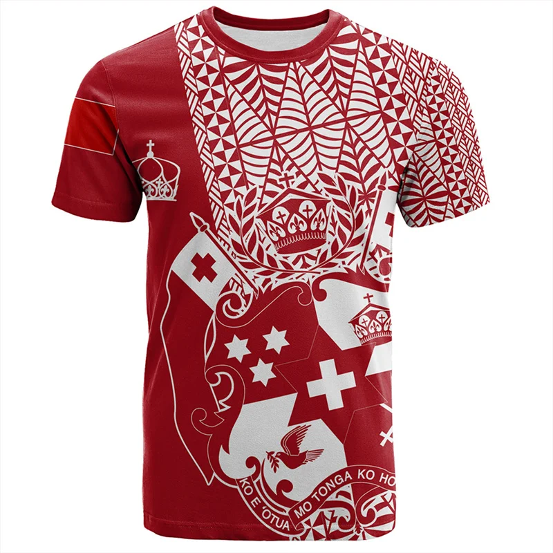 Harajuku Summer 3D Printing The Kingdom Of Tonga T Shirt Oceania Tonga National Day Graphic T-shirts Fashion Mens Clothing Tees