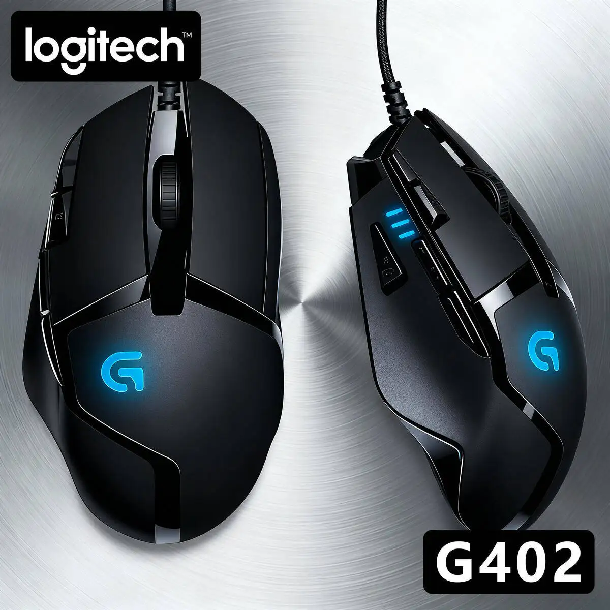 

Logitech G402 Hyperion Fury Wired Mouse, 4000 DPI, 8 Programmable Buttons, Fusion Engine, 500 IPS, 1ms Response, Ergonomic, PC