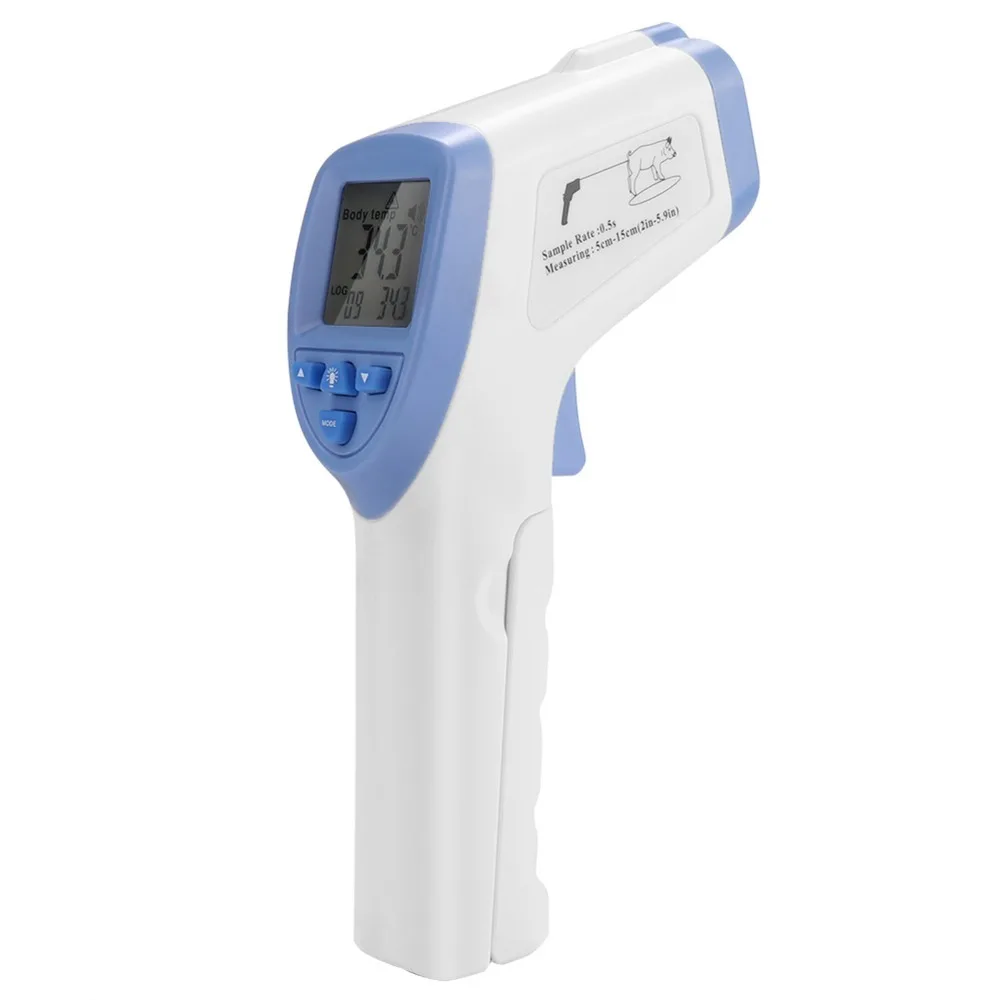 Plastic Veterinary Infrared Thermometer Infrared Measurement White High Precision Thermometer LED Display Screen