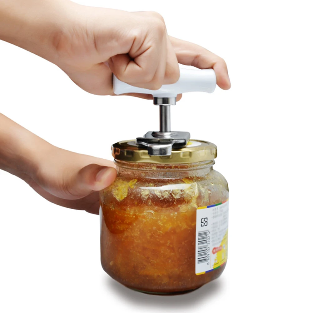 

Ergonomic Anti-Slip Bottle Jar Lid Glass Can Opener Kitchen Tool For Easy Opening Water Bottles Wide Mouth Mason Jars White Hard