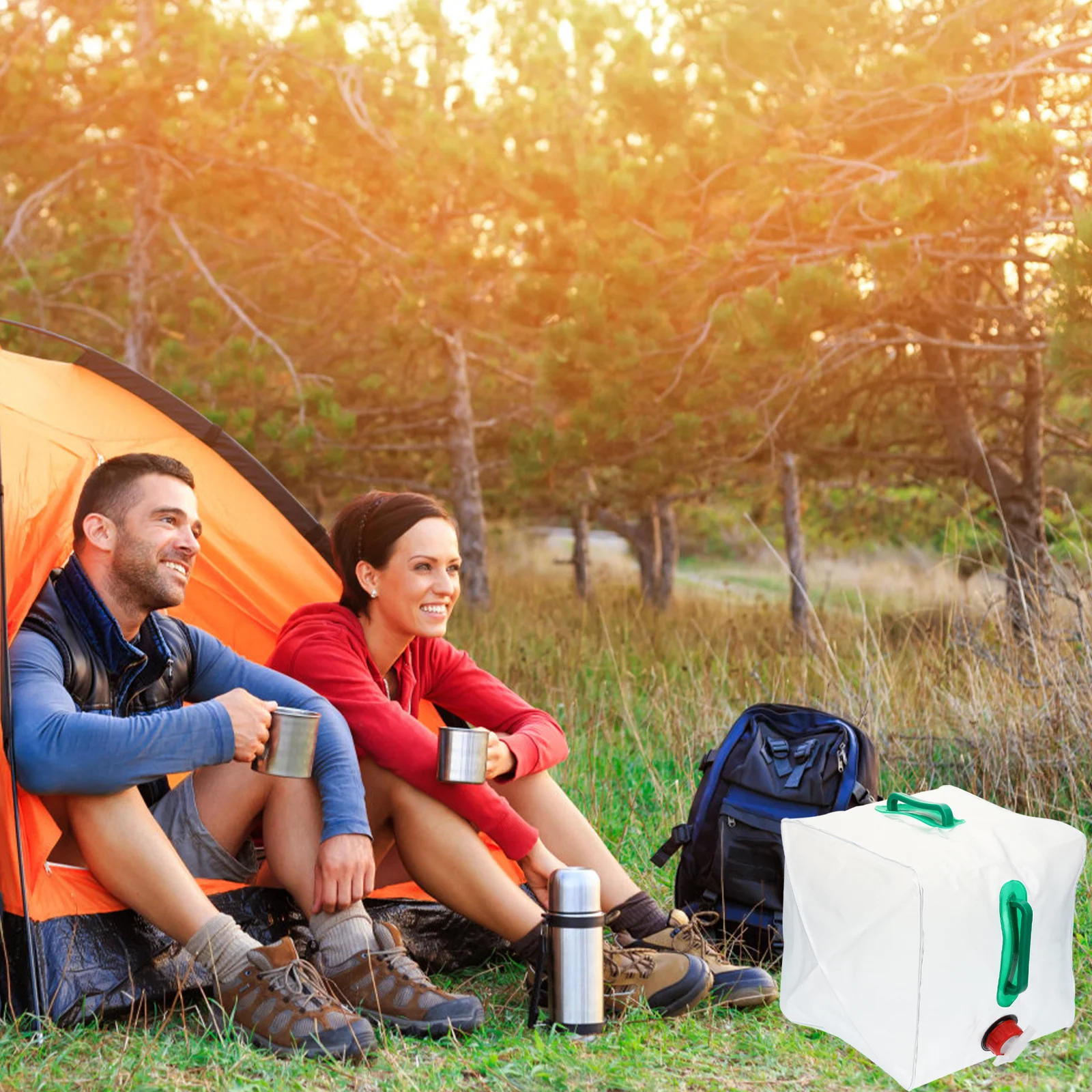 

Portable Camping Water Bag Large Capacity Foldable Collapsible Leak Proof Water Container Storage Pouch for Outdoor Hiking