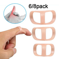 6/8PC Finger Splint Fixed Ring Adjustable Broken Finger Joint Stabilizer Finger Splint Bracket Protector Straightening Arthritis