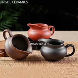 Chinese Purple Clay Fair Cup Cha Hai Master Teacup Handmade Tea Set Accessories Household Drinkware Large Capacity Tea Separator